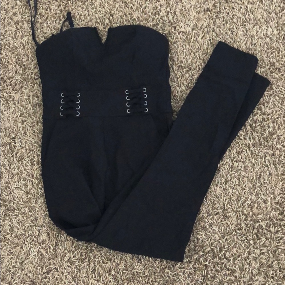 MATERIAL GIRL BLACK JUMPSUIT SIZE S WITH TAG